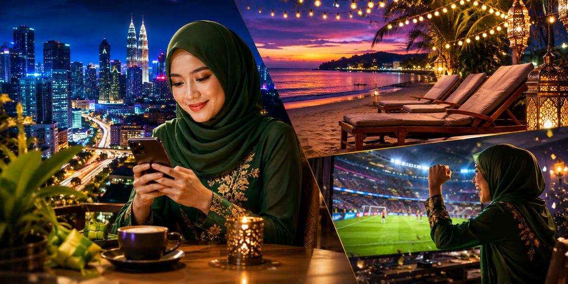 Pemain kasino mudah alih meraikan Hari Raya di Petaling Jaya Malaysia